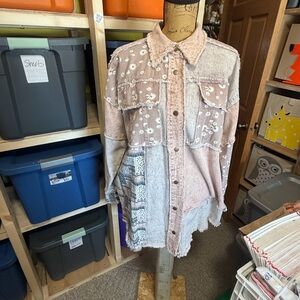 Oli & Hali Blush Pink Denim Jacket